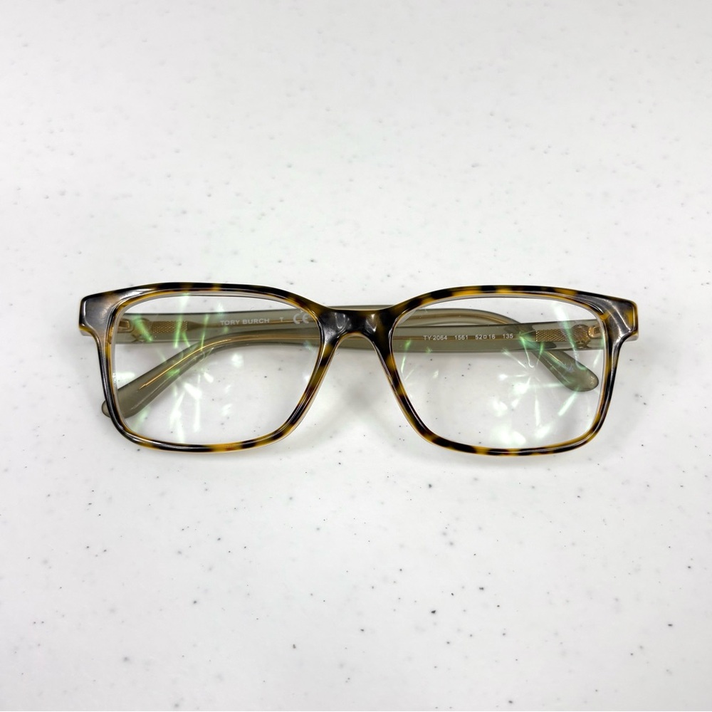 Tory Burch Green Tortoise Shell Eyeglasses Frame
